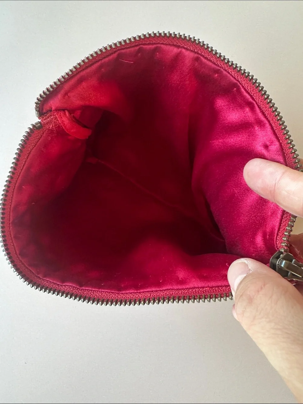 Embellished Hot Pink Beaded Zip Pouch